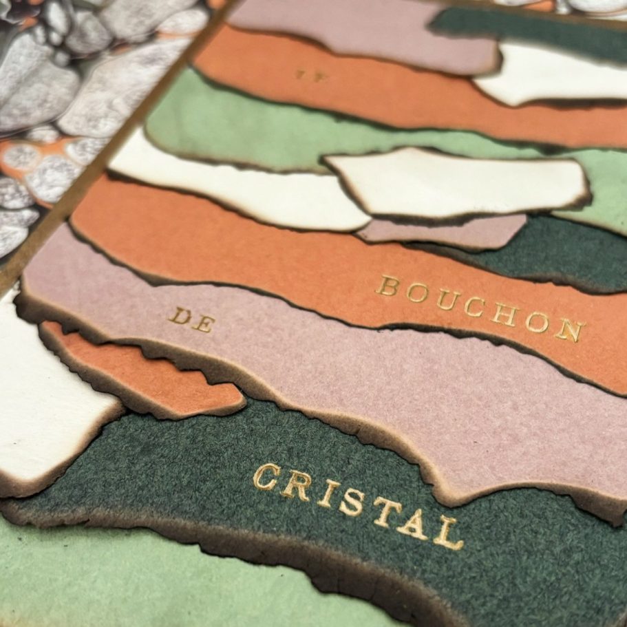 Décor fait main pour reliure de création Décor fait main, atelier de reliure artisanale