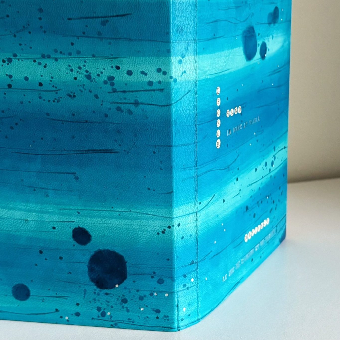 Reliure plein cuir de chèvre teinté à la main Reliure d'art et de création